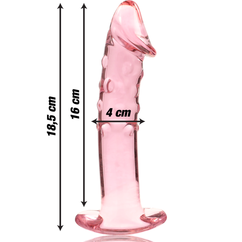 NEBULA SERIES BY IBIZA - MODELO 19 DILDO CRISTAL ROSA 18.5 CM -O- 4 CM - Imagen 6