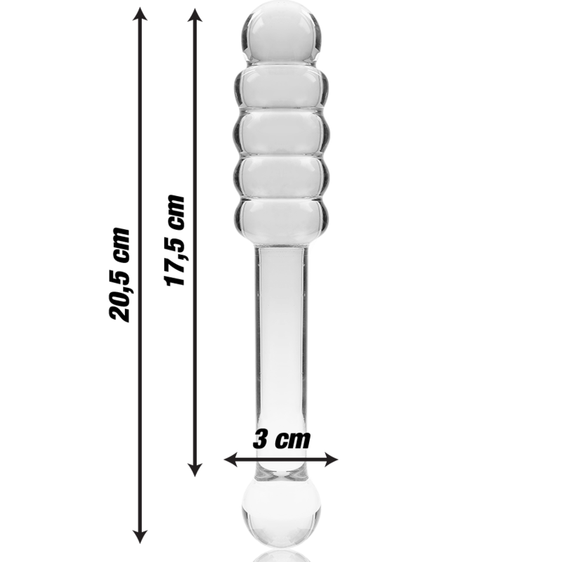 NEBULA SERIES BY IBIZA - MODELO 20 DILDO CRISTAL TRANSPARENTE 20.5 CM -O- 3 CM - Imagen 3