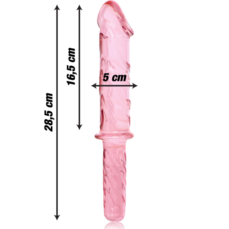 NEBULA SERIES BY IBIZA - MODELO 24 DILDO CRISTAL ROSA 28.5 CM -O- 5 CM - Imagen 5