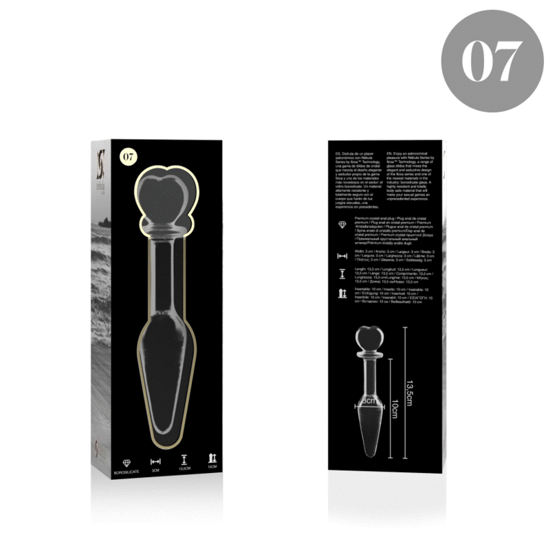 NEBULA SERIES BY IBIZA - MODELO 7 PLUG CRISTAL TRANSPARENTE 13.5 CM -O- 3 CM - Imagen 3