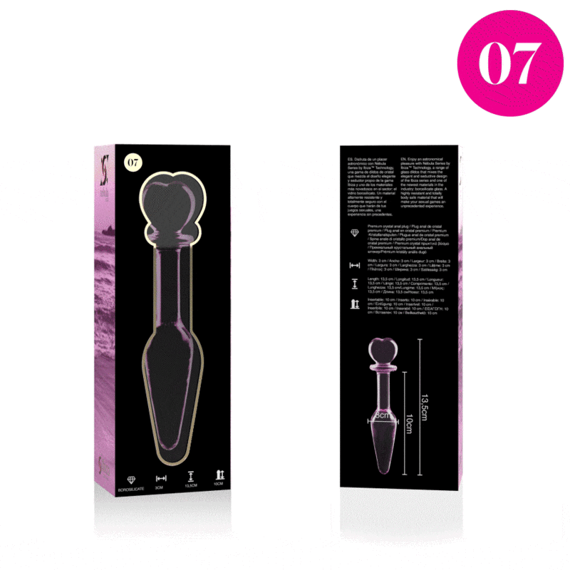 NEBULA SERIES BY IBIZA - MODELO 7 PLUG CRISTAL ROSA 13.5 CM -O- 3 CM - Imagen 5