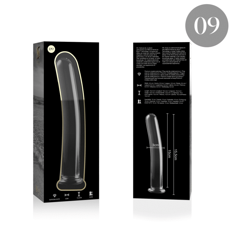 NEBULA SERIES BY IBIZA - MODELO 9 DILDO CRISTAL TRANSPARENTE 15.5 CM -O- 2.5 CM - Imagen 5