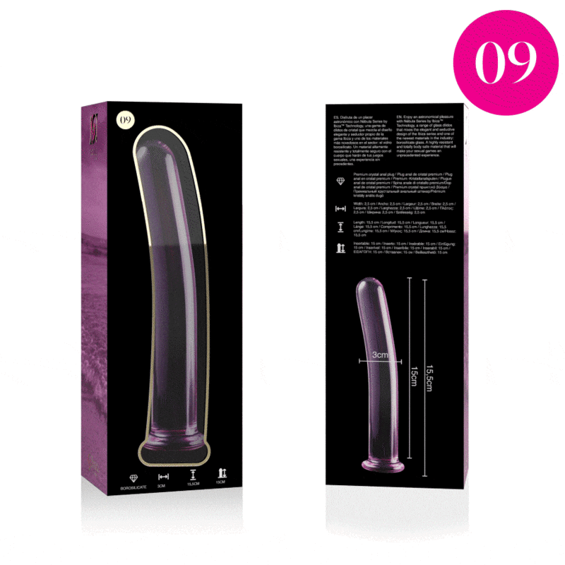 NEBULA SERIES BY IBIZA - MODELO 9 DILDO CRISTAL ROSA 15.5 CM -O- 2.5 CM - Imagen 4