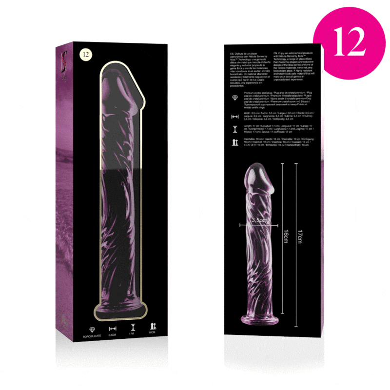NEBULA SERIES BY IBIZA - MODELO 12 DILDO CRISTAL ROSA 17 CM -O- 3.5 CM - Imagen 6