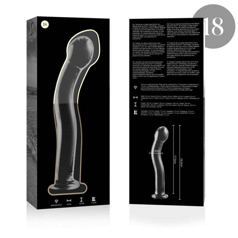 NEBULA SERIES BY IBIZA - MODELO 18 DILDO CRISTAL TRANSPARENTE 18.5 CM -O- 3.5 CM - Imagen 3