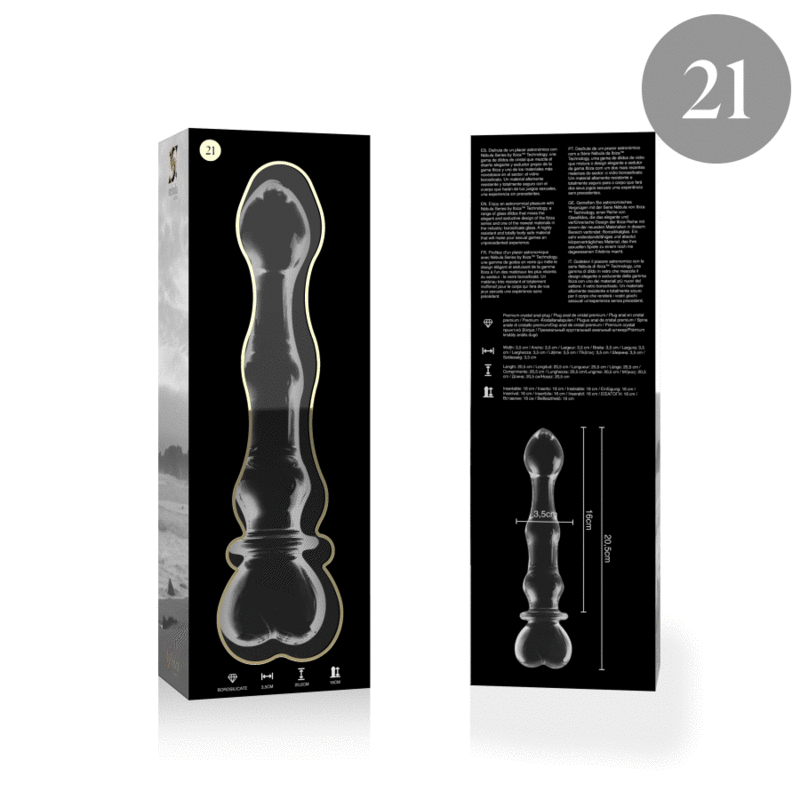 NEBULA SERIES BY IBIZA - MODELO 21 DILDO CRISTAL TRANSPARENTE 20.5 CM -O- 3.5 CM - Imagen 2