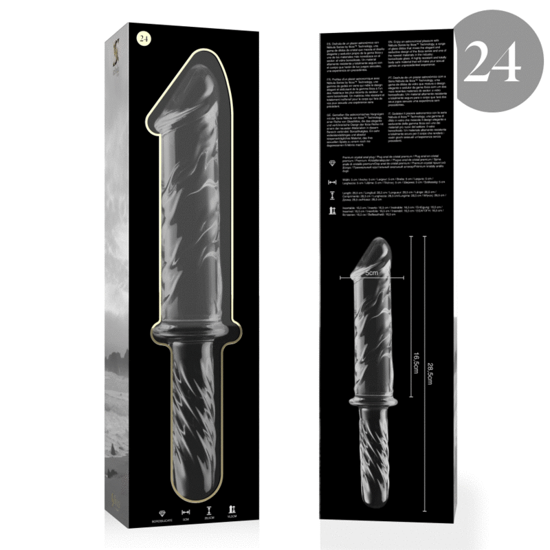NEBULA SERIES BY IBIZA - MODELO 24 DILDO CRISTAL TRANSPARENTE 28.5 CM -O- 5 CM - Imagen 4
