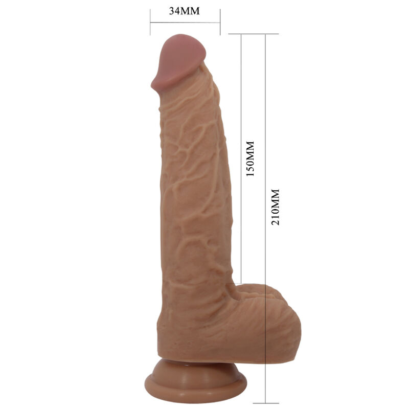 PRETTY LOVE - JONATHAN DILDO SILICONA 3 VIBRACIONES + 3 MEDIDAS INSERCIÓN CONTROL REMOTO 21 CM - Imagen 5