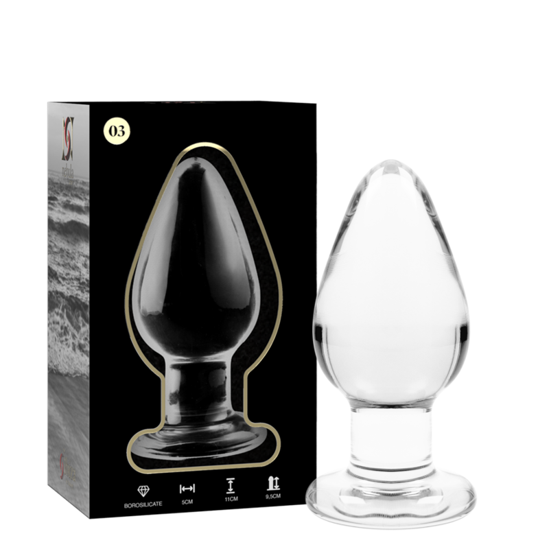 NEBULA SERIES BY IBIZA - MODELO 3 PLUG CRISTAL TRANSPARENTE 11 CM -O- 5 CM - Imagen 2