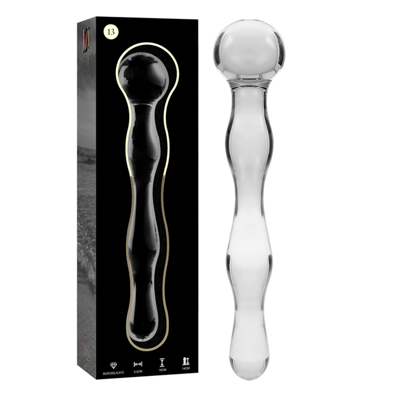 NEBULA SERIES BY IBIZA - MODELO 13 DILDO CRISTAL TRANSPARENTE 18 CM -O- 3.5 CM - Imagen 2