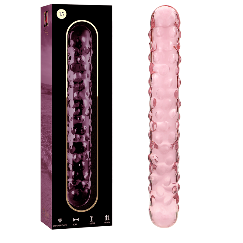 NEBULA SERIES BY IBIZA - MODELO 15 DILDO CRISTAL ROSA 18.5 CM -O- 3 CM - Imagen 4