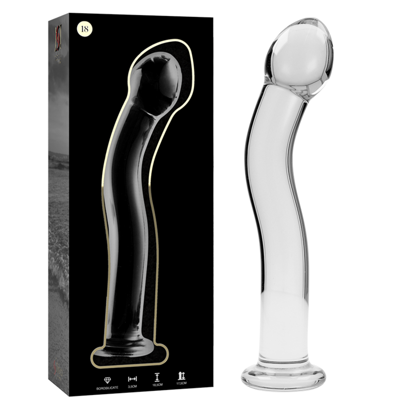 NEBULA SERIES BY IBIZA - MODELO 18 DILDO CRISTAL TRANSPARENTE 18.5 CM -O- 3.5 CM - Imagen 2