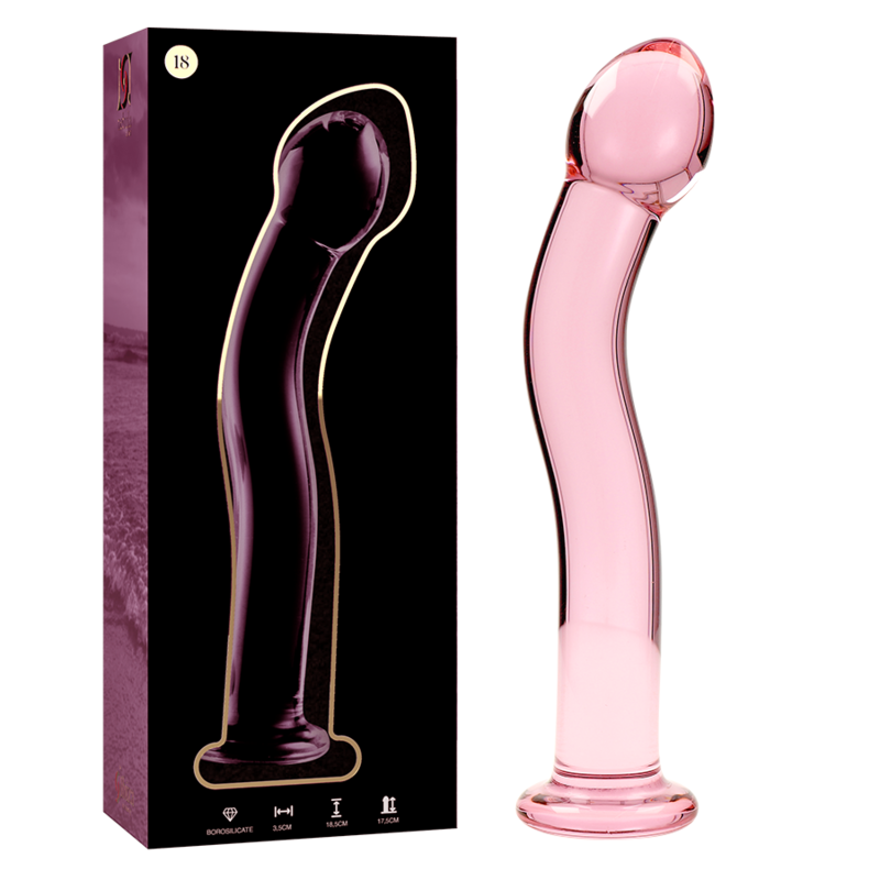 NEBULA SERIES BY IBIZA - MODELO 18 DILDO CRISTAL ROSA 18.5 CM -O- 3.5 CM - Imagen 6