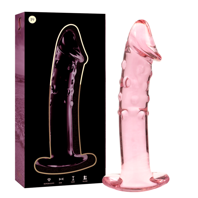 NEBULA SERIES BY IBIZA - MODELO 19 DILDO CRISTAL ROSA 18.5 CM -O- 4 CM - Imagen 2