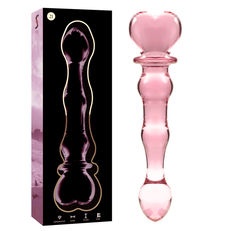 NEBULA SERIES BY IBIZA - MODELO 21 DILDO CRISTAL ROSA 20.5 CM -O- 3.5 CM - Imagen 4