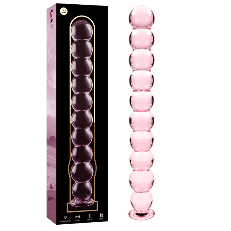 NEBULA SERIES BY IBIZA - MODELO 22 DILDO CRISTAL ROSA 21.5 CM -O- 2.5 CM - Imagen 2