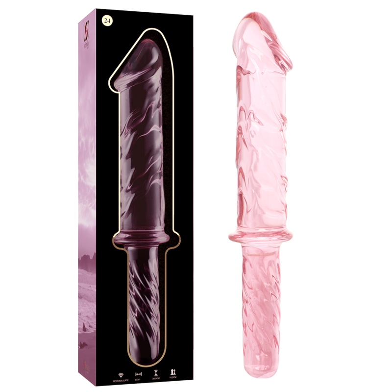 NEBULA SERIES BY IBIZA - MODELO 24 DILDO CRISTAL ROSA 28.5 CM -O- 5 CM - Imagen 4
