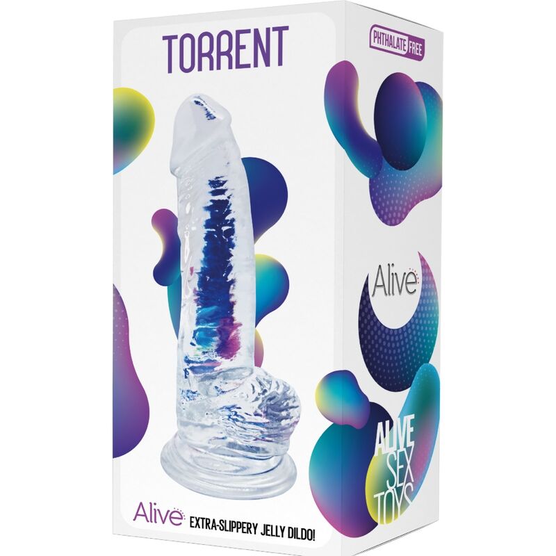 ALIVE - TORRENT PENE REALÍSTICO TRANSPARENTE 20.6 CM - Imagen 2