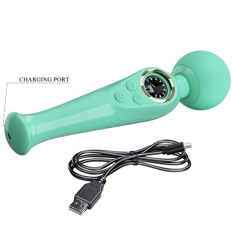 PRETTY LOVE - SKYLER VIBRADOR WAND VERDE - Imagen 5