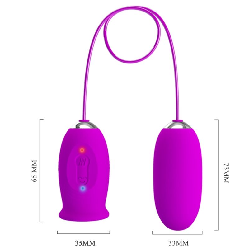 PRETTY LOVE - DAISY HUEVO DUAL VIBRADOR RECARGABLE MORADO - Imagen 7