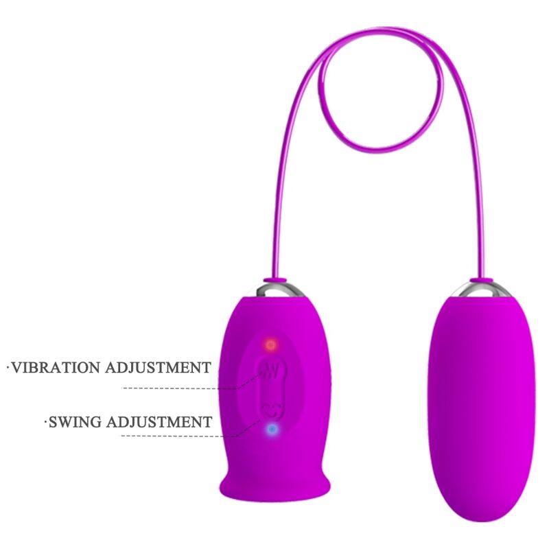 PRETTY LOVE - DAISY HUEVO DUAL VIBRADOR RECARGABLE MORADO - Imagen 8