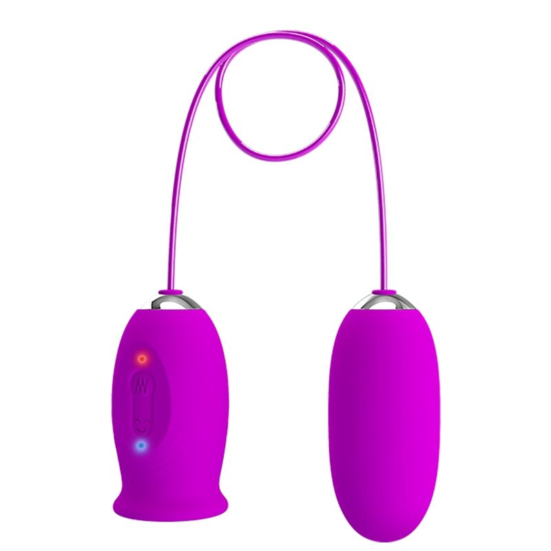 PRETTY LOVE - DAISY HUEVO DUAL VIBRADOR RECARGABLE MORADO - Imagen 3