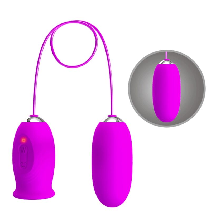 PRETTY LOVE - DAISY HUEVO DUAL VIBRADOR RECARGABLE MORADO - Imagen 6