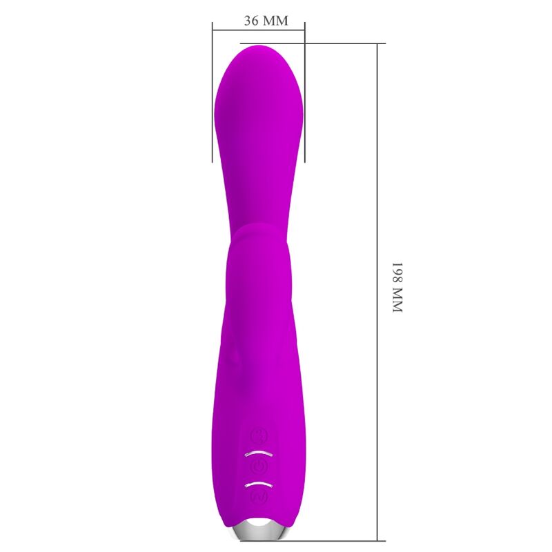 PRETTY LOVE - GLORIA VIBRADOR CONEJO RECARGABLE-IMPERMEABLE MORADO - Imagen 10