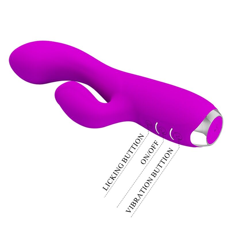 PRETTY LOVE - GLORIA VIBRADOR CONEJO RECARGABLE-IMPERMEABLE MORADO - Imagen 3