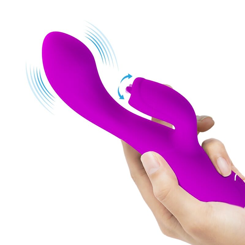 PRETTY LOVE - GLORIA VIBRADOR CONEJO RECARGABLE-IMPERMEABLE MORADO - Imagen 2