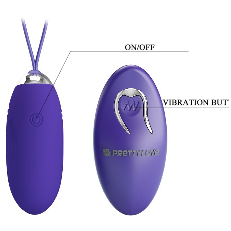 PRETTY LOVE - JENNY YOUTH HUEVO VIBRADOR CONTROL REMOTO VIOLETA - Imagen 7