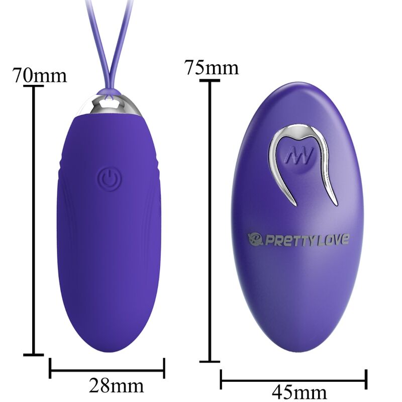 PRETTY LOVE - JENNY YOUTH HUEVO VIBRADOR CONTROL REMOTO VIOLETA - Imagen 5