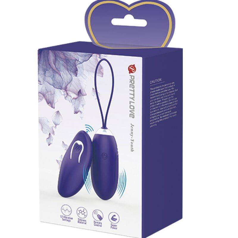 PRETTY LOVE - JENNY YOUTH HUEVO VIBRADOR CONTROL REMOTO VIOLETA - Imagen 8