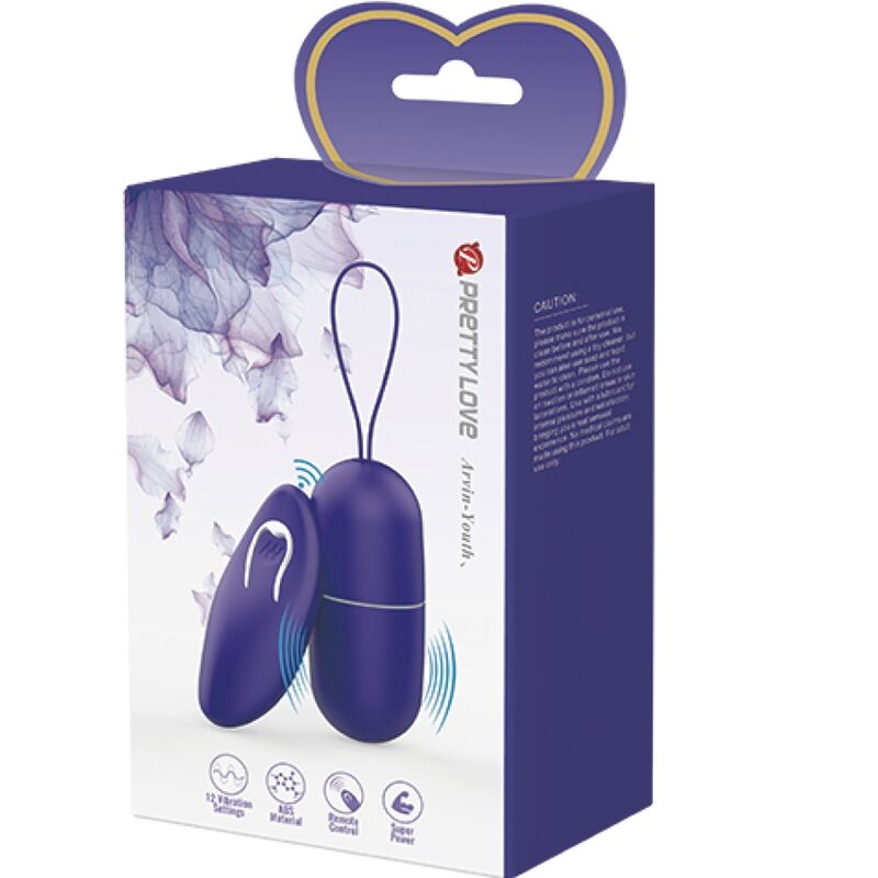 PRETTY LOVE - ARVIN YOUTH HUEVO VIBRADOR CONTROL REMOTO VIOLETA - Imagen 4