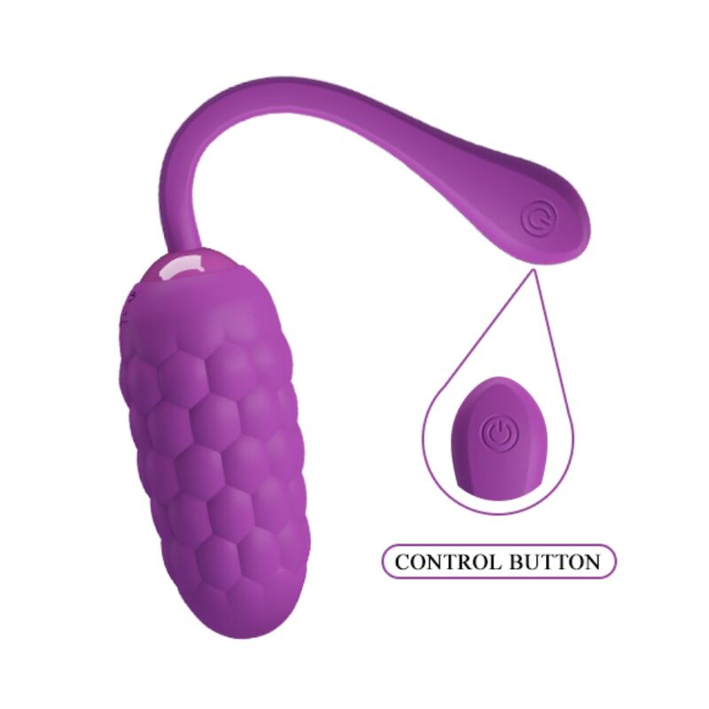 PRETTY LOVE - HUEVO VIBRADOR CON TEXTURA MARINA RECARGABLE MORADO - Imagen 3