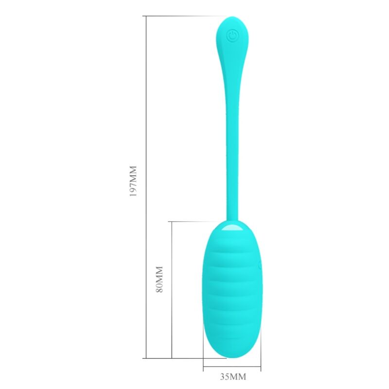 PRETTY LOVE - KIRK HUEVO VIBRADOR RECARGABLE VERDE CLARO - Imagen 8