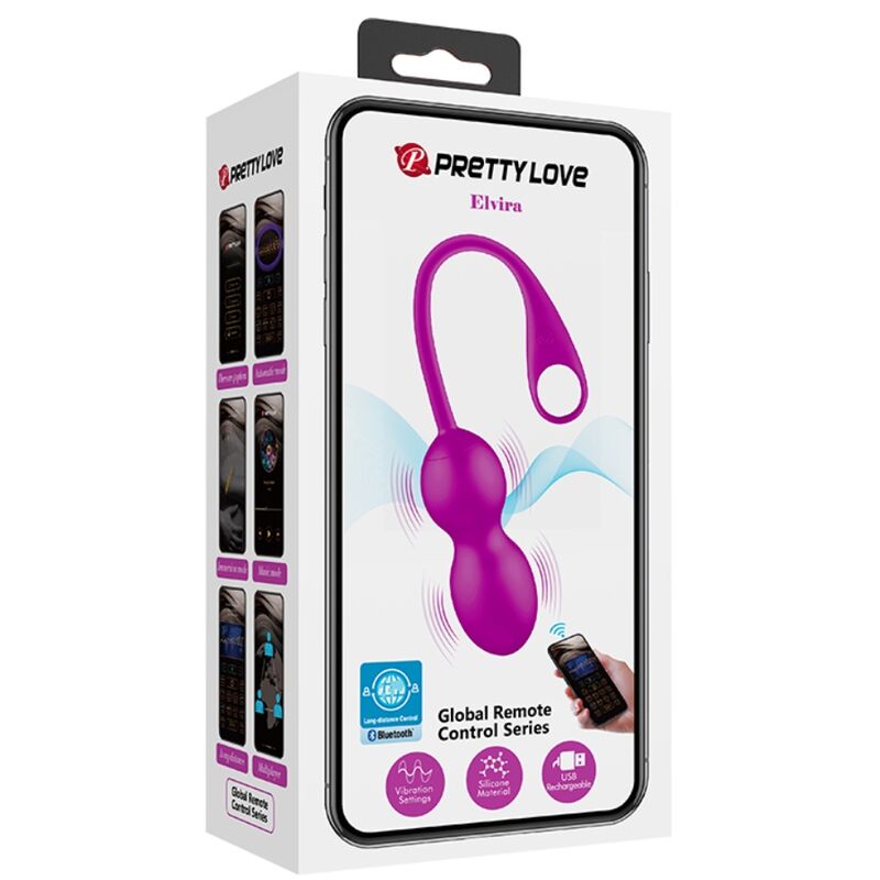 PRETTY LOVE - ELVIRA BOLAS VIBRADORAS RECARGABLE MORADO - Imagen 14