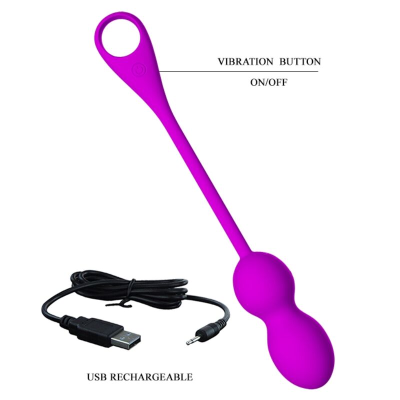 PRETTY LOVE - ELVIRA BOLAS VIBRADORAS RECARGABLE MORADO - Imagen 6