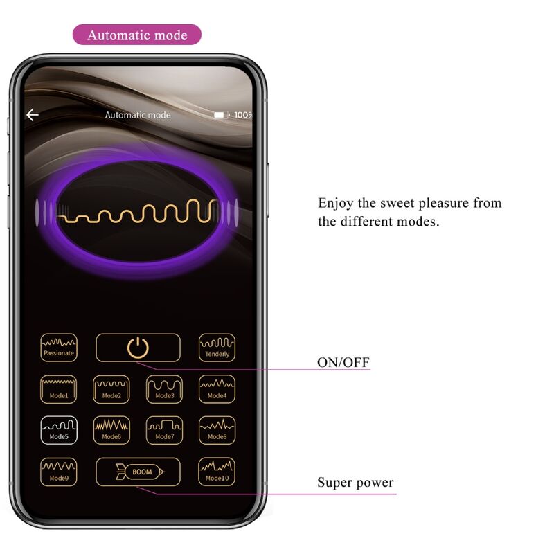 PRETTY LOVE - NYMPH HUEVO VIBRADOR CONTROLADO POR APP VIOLETA - Imagen 16