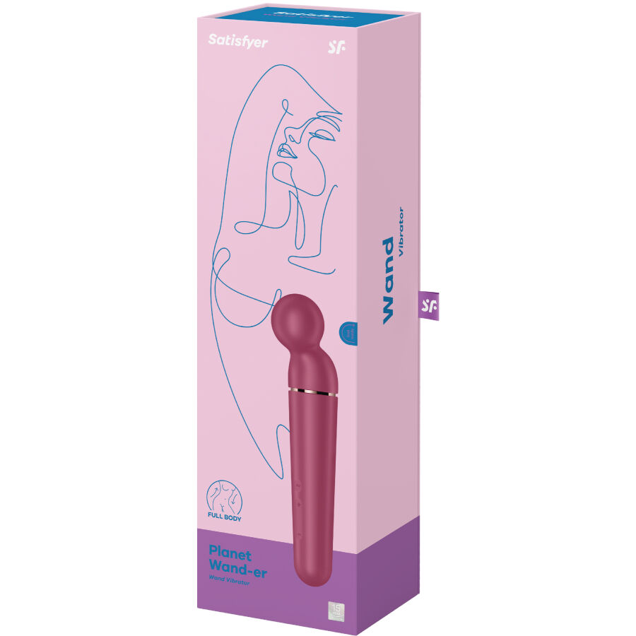 SATISFYER - PLANET WAND-ER MASAJEADOR VIBRADOR BERRY - Imagen 3