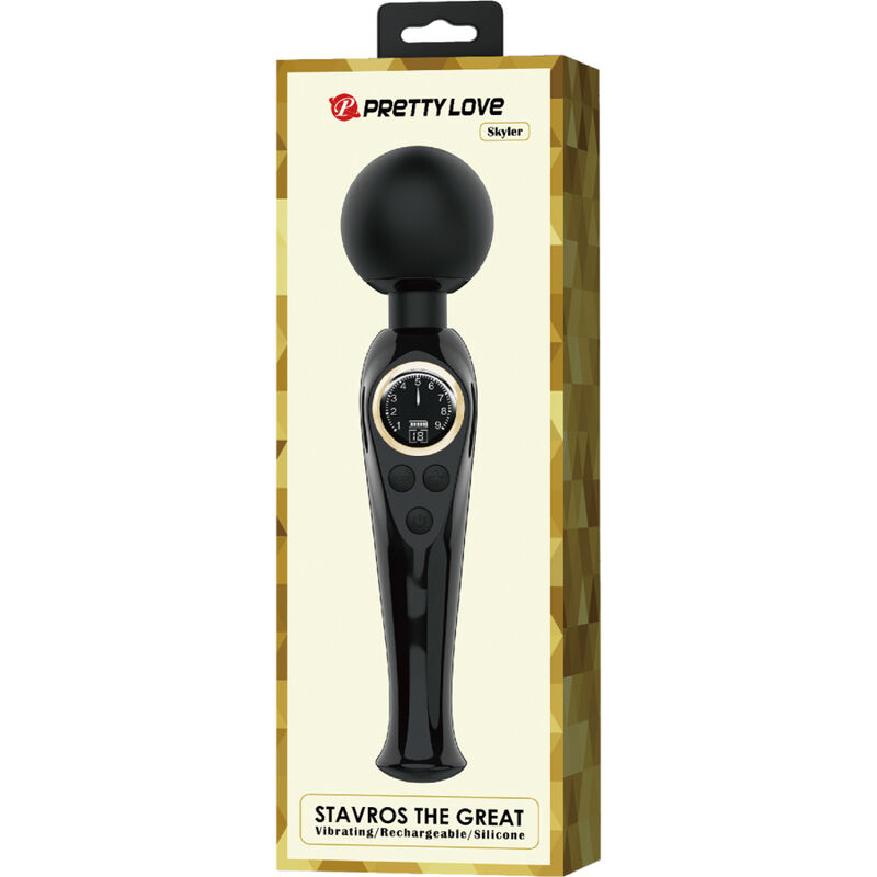 PRETTY LOVE - SKYLER VIBRADOR WAND NEGRO - Imagen 2
