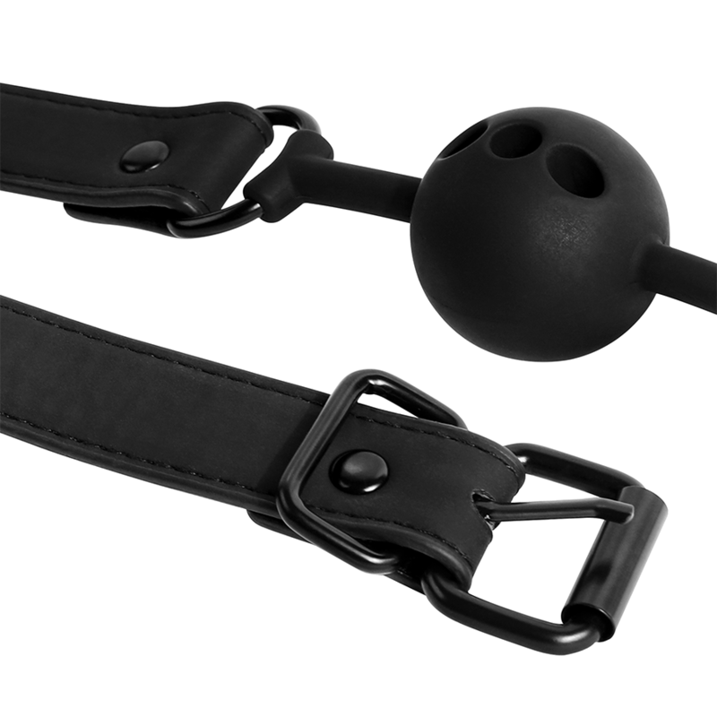 FETISH SUBMISSIVE BONDAGE - MORDAZA DE BOLA DE SILICONA TRANSPIRABLE - Imagen 5