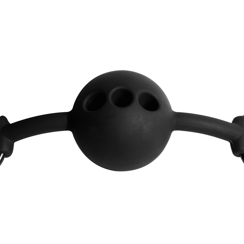 FETISH SUBMISSIVE BONDAGE - MORDAZA DE BOLA DE SILICONA TRANSPIRABLE - Imagen 4