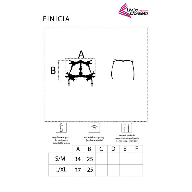 LIVCO CORSETTI FASHION - FINICIA LC90724 LIGUERO NEGRO S/M - Imagen 6