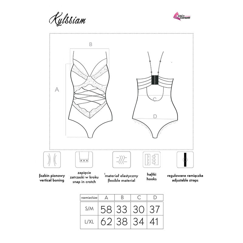LIVCO CORSETTI FASHION - KYLSSIAM LC 90613 BODY NEGRO L/XL – Image 3