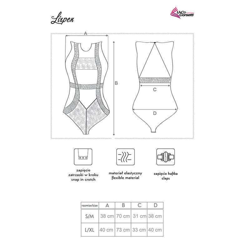 LIVCO CORSETTI FASHION - LIXPEN LC 90612 BODY NEGRO L/XL – Image 2