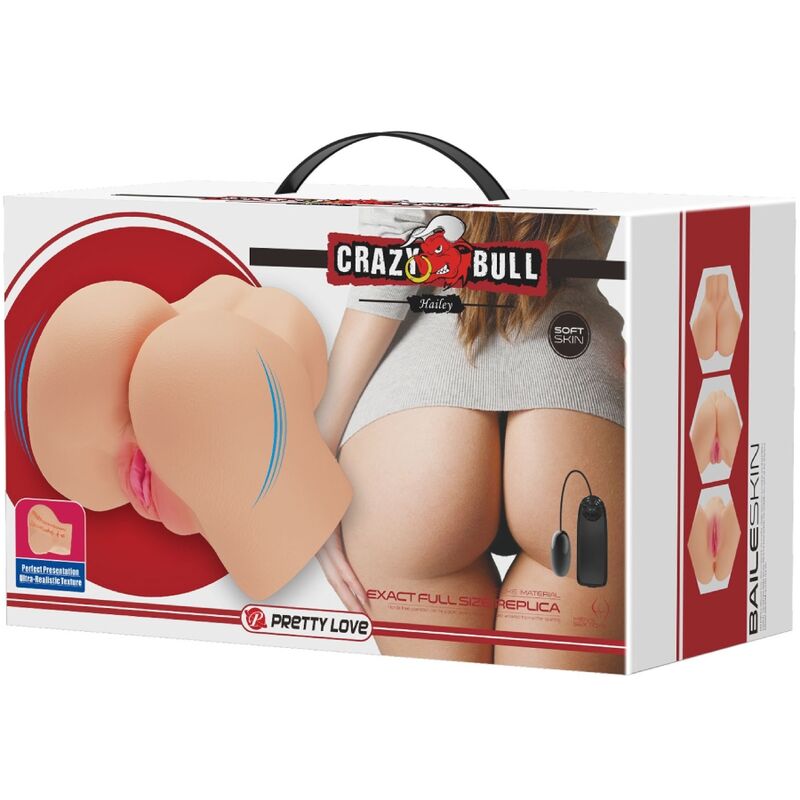 CRAZY BULL - VAGINA Y ANO REALÍSTICOS VIBRADOR HAILEY - Imagen 8