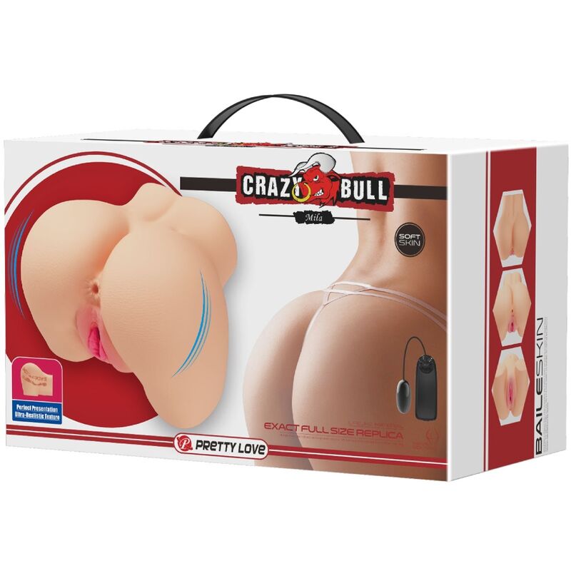 CRAZY BULL - VAGINA Y ANO REALÍSTICOS VIBRADOR MILA - Imagen 9