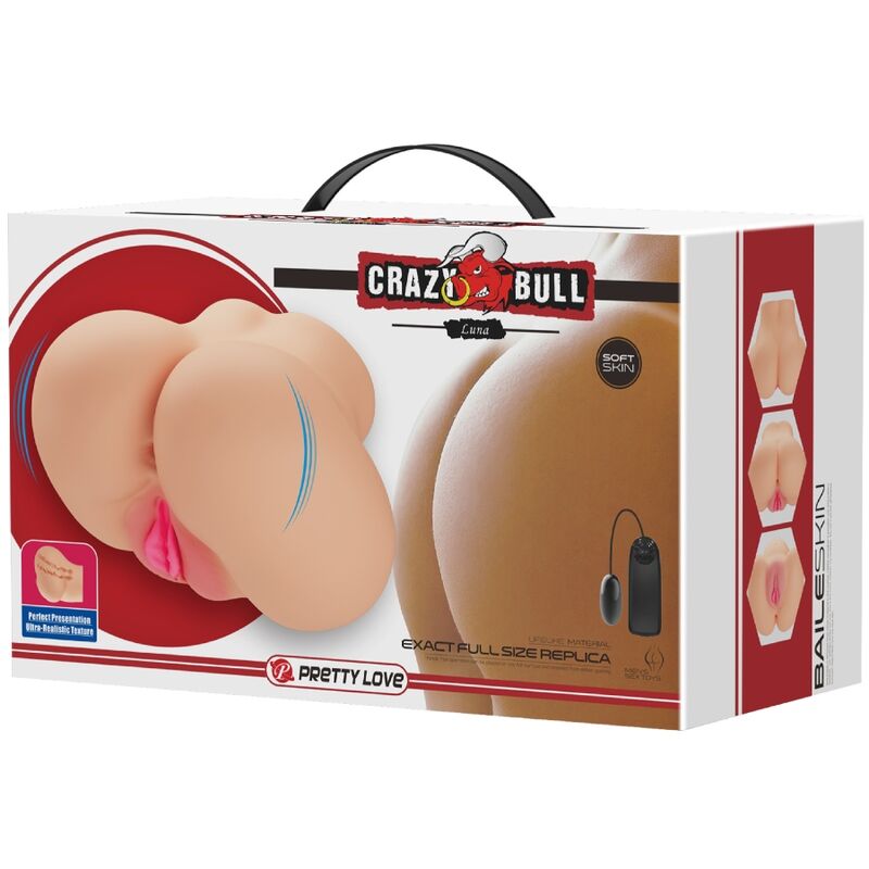 CRAZY BULL - VAGINA Y ANO REALÍSTICOS VIBRADOR LUNA - Imagen 9