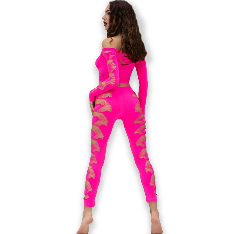 CHILIROSE - CR 4632 TOP & PANTALON FUCSIA S/L - Imagen 2